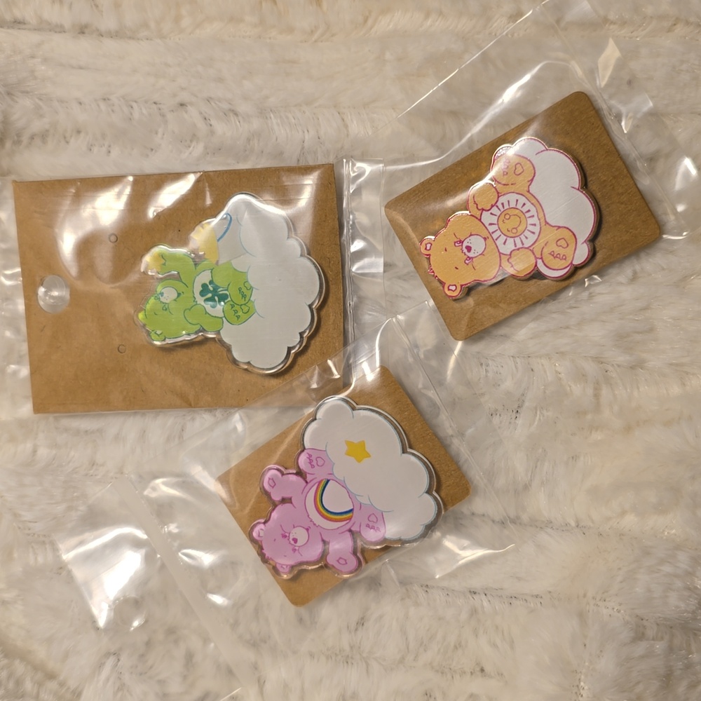 3 Care Bear Pins